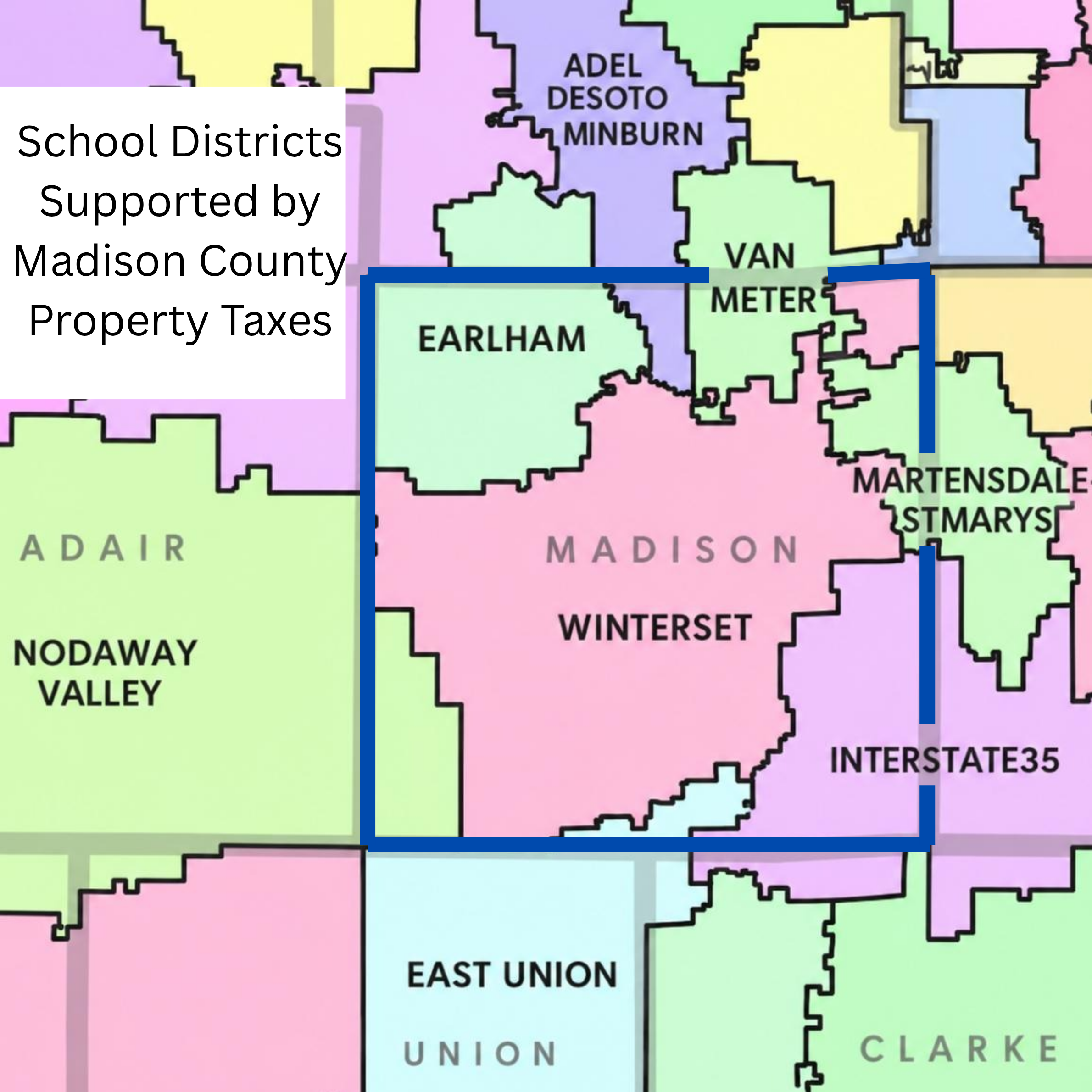 map of Madison County school districts